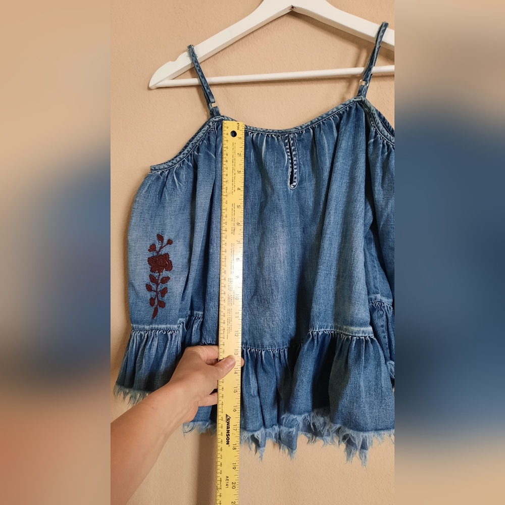 Takara Peasant Bohemian Off Shoulder Embroidered Blouse - Picture 6 of 7